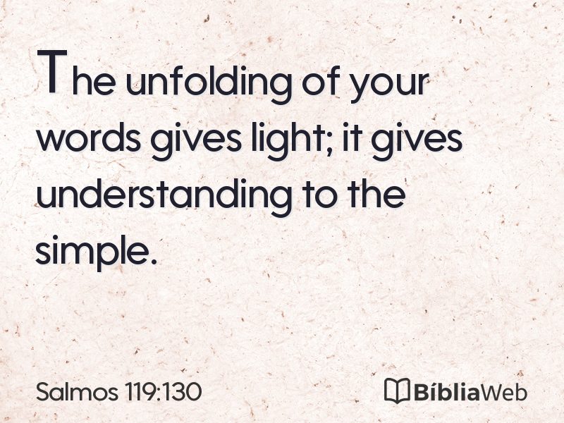 Salmos 119:130 em imagem para compartilhar