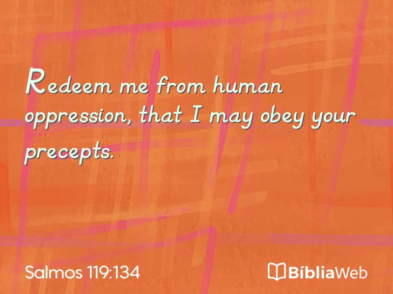 Salmos 119:134 em imagem para compartilhar