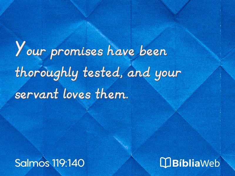 Salmos 119:140 em imagem para compartilhar