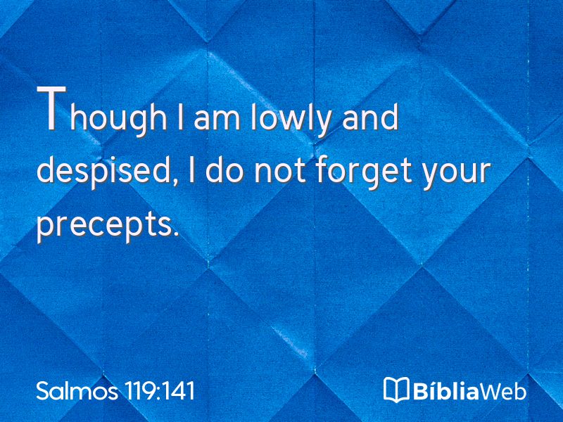 Salmos 119:141 em imagem para compartilhar
