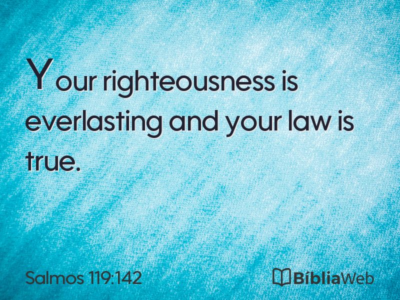 Salmos 119:142 em imagem para compartilhar