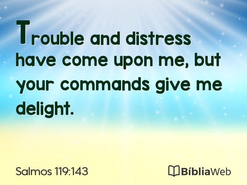 Salmos 119:143 em imagem para compartilhar