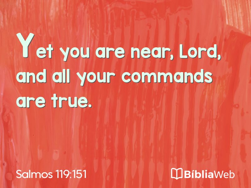 Salmos 119:151 em imagem para compartilhar