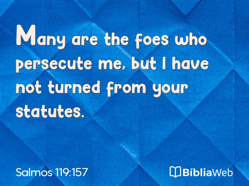 Salmos 119:157 em imagem para compartilhar