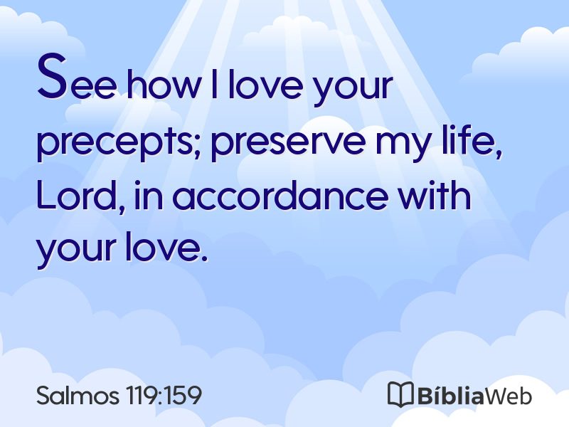 Salmos 119:159 em imagem para compartilhar
