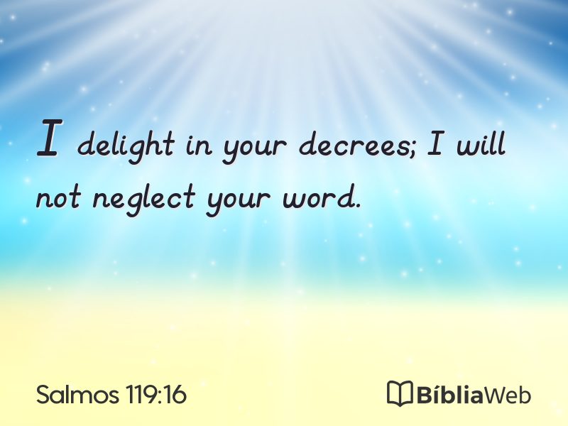 Salmos 119:16 em imagem para compartilhar