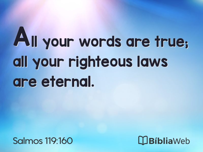 Salmos 119:160 em imagem para compartilhar