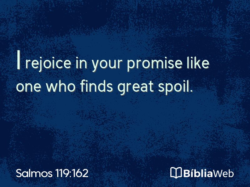 Salmos 119:162 em imagem para compartilhar
