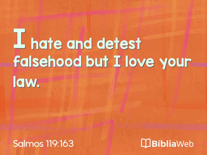 Salmos 119:163 em imagem para compartilhar