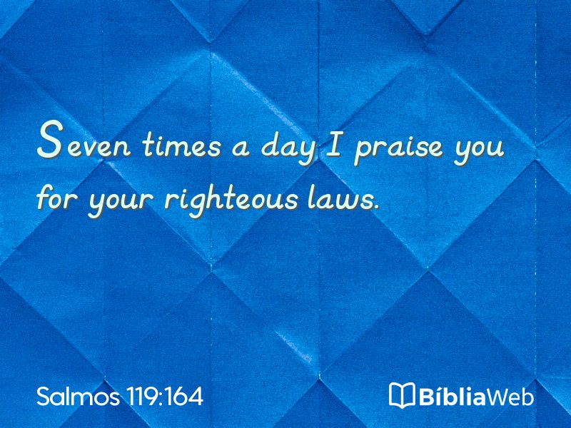 Salmos 119:164 em imagem para compartilhar