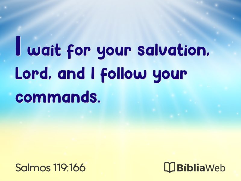 Salmos 119:166 em imagem para compartilhar