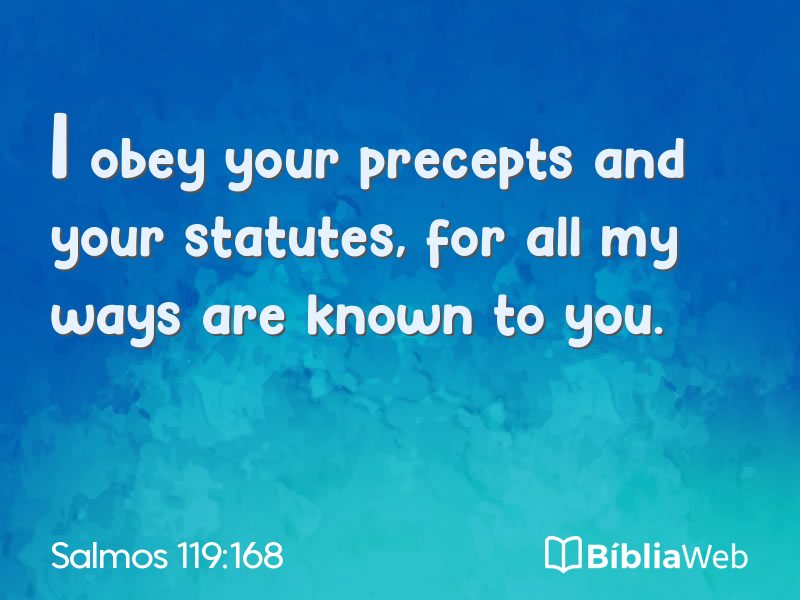 Salmos 119:168 em imagem para compartilhar