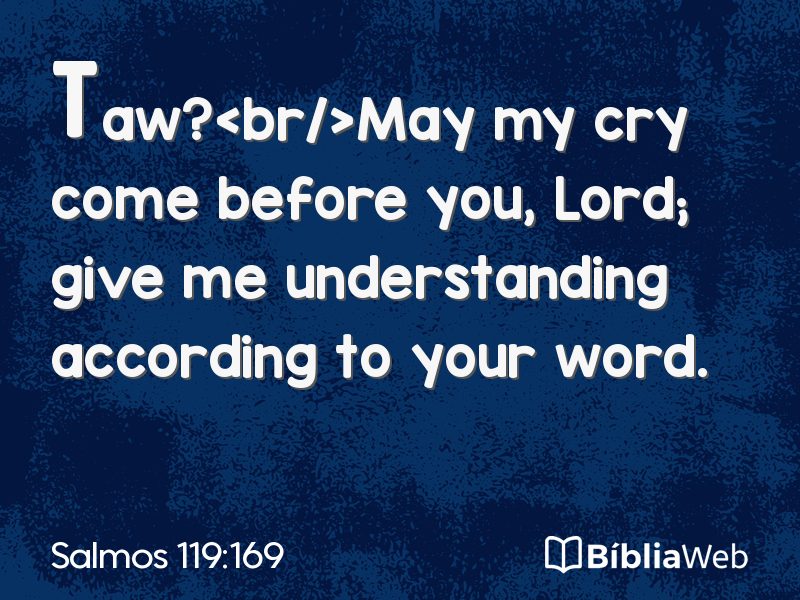 Salmos 119:169 em imagem para compartilhar