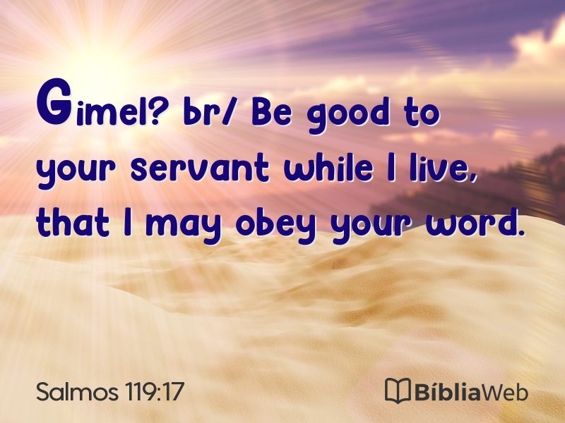 Salmos 119:17 em imagem para compartilhar