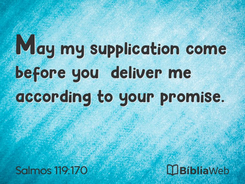 Salmos 119:170 em imagem para compartilhar