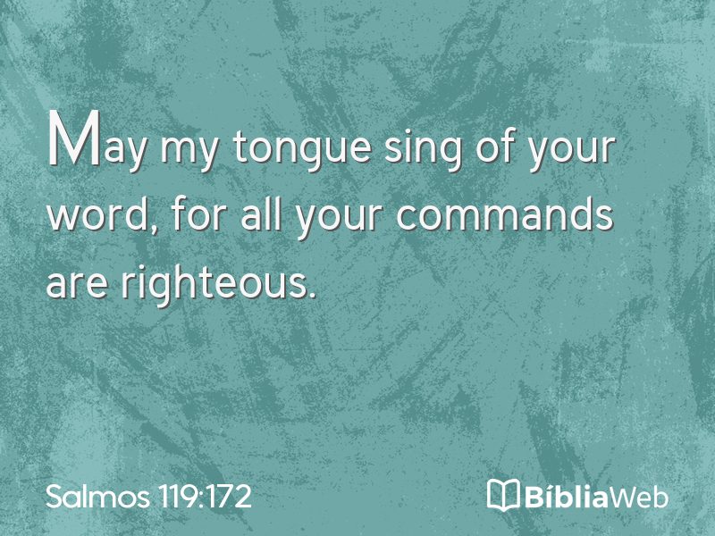 Salmos 119:172 em imagem para compartilhar