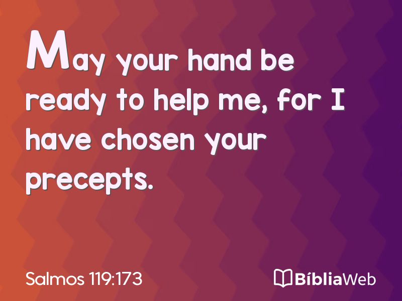 Salmos 119:173 em imagem para compartilhar