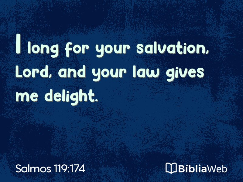 Salmos 119:174 em imagem para compartilhar
