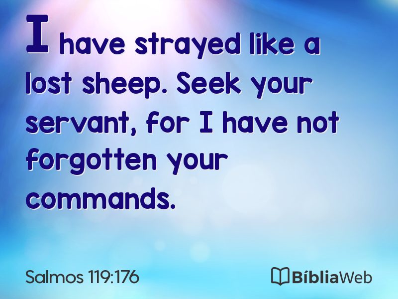 Salmos 119:176 em imagem para compartilhar