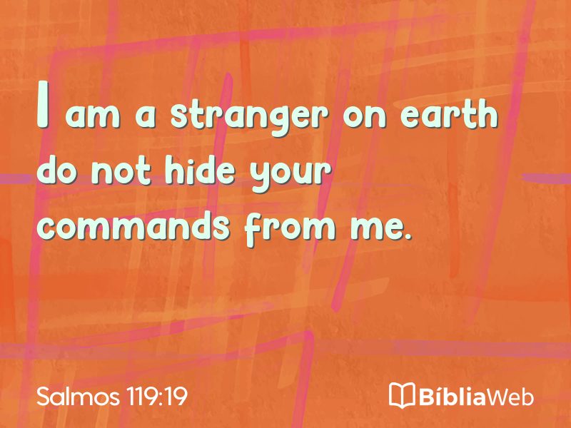 Salmos 119:19 em imagem para compartilhar
