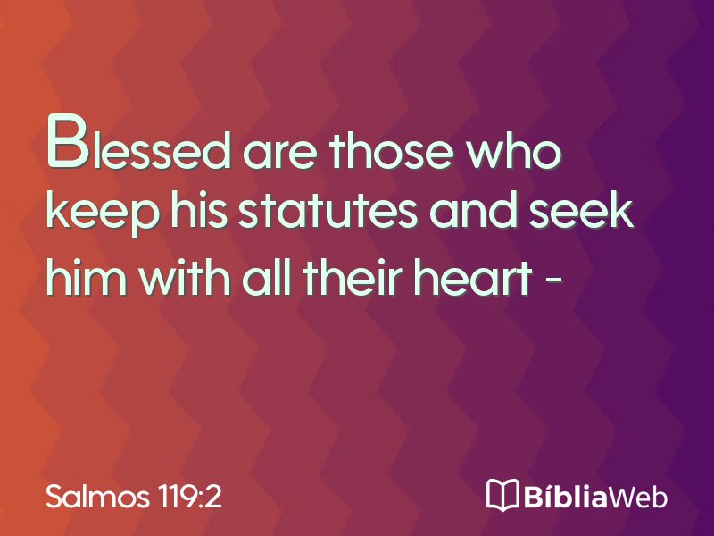 Salmos 119:2 em imagem para compartilhar