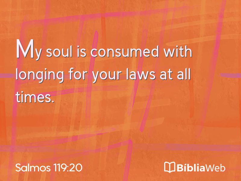 Salmos 119:20 em imagem para compartilhar