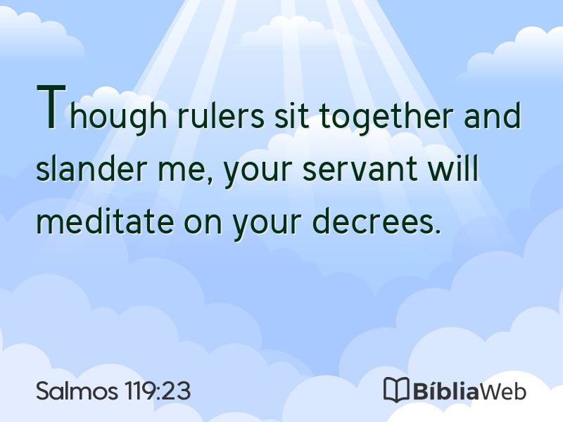 Salmos 119:23 em imagem para compartilhar