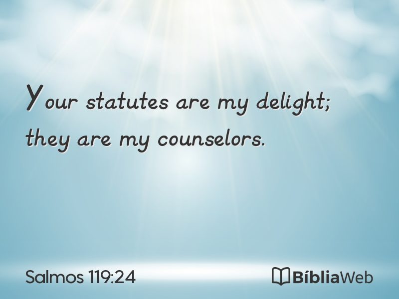 Salmos 119:24 em imagem para compartilhar