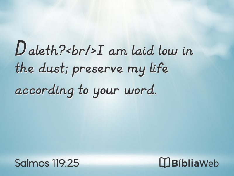 Salmos 119:25 em imagem para compartilhar