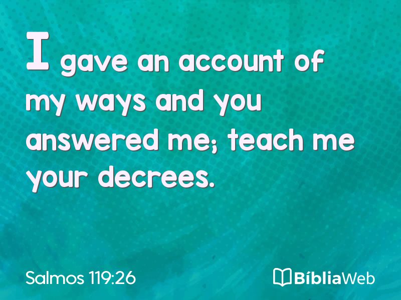 Salmos 119:26 em imagem para compartilhar