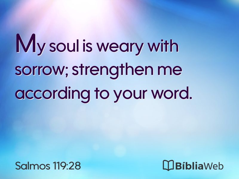 Salmos 119:28 em imagem para compartilhar