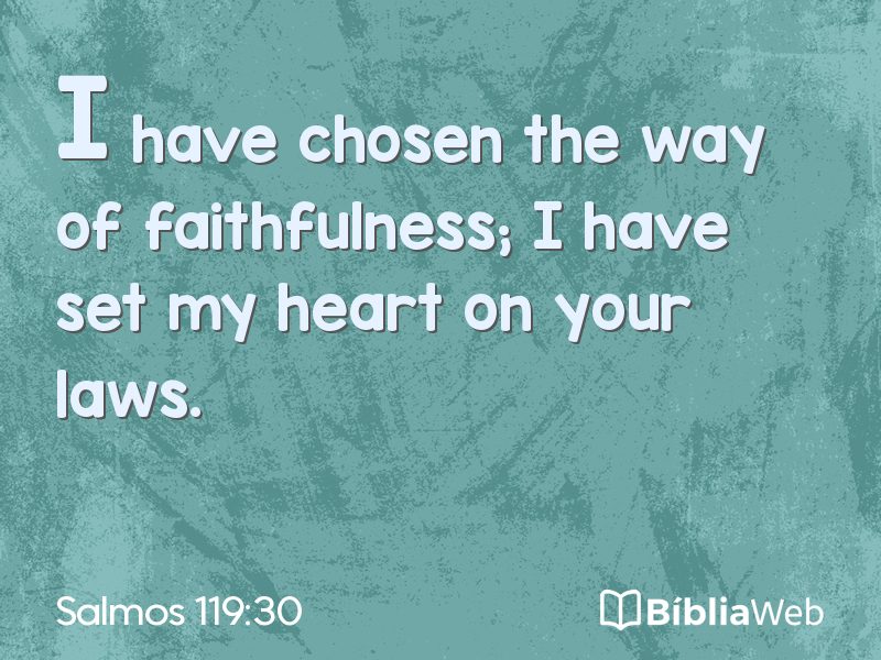 Salmos 119:30 em imagem para compartilhar