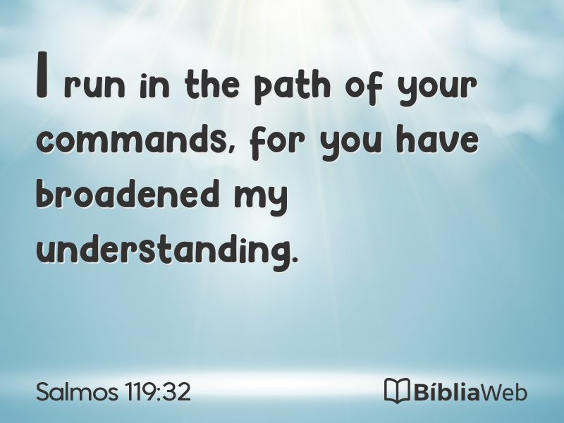 Salmos 119:32 em imagem para compartilhar
