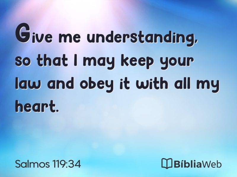 Salmos 119:34 em imagem para compartilhar