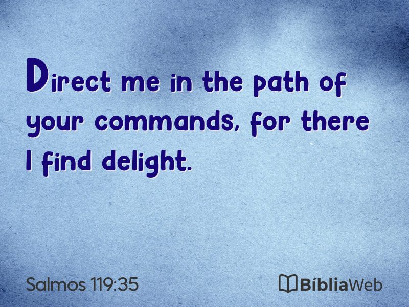 Salmos 119:35 em imagem para compartilhar