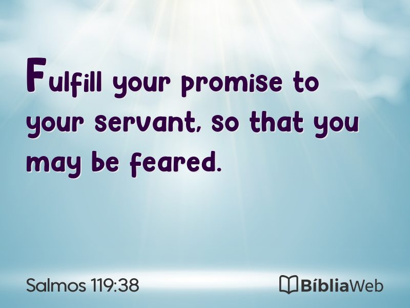 Salmos 119:38 em imagem para compartilhar