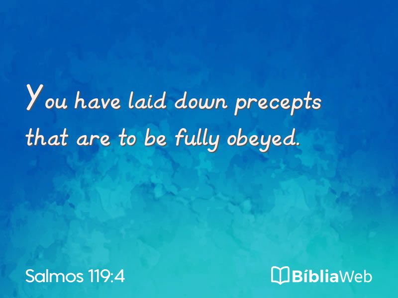 Salmos 119:4 em imagem para compartilhar