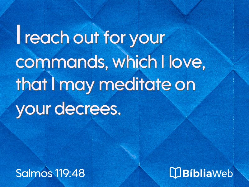 Salmos 119:48 em imagem para compartilhar