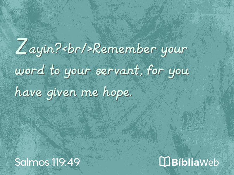Salmos 119:49 em imagem para compartilhar