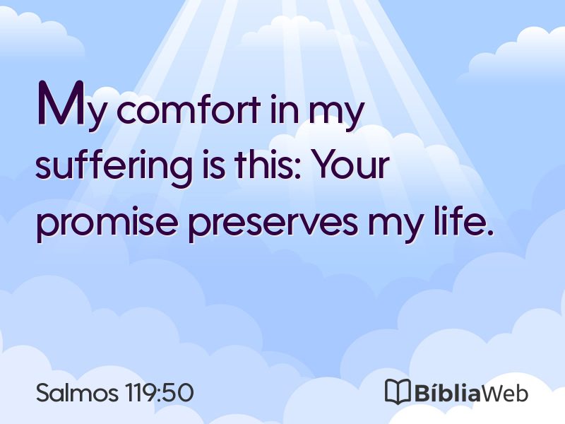 Salmos 119:50 em imagem para compartilhar