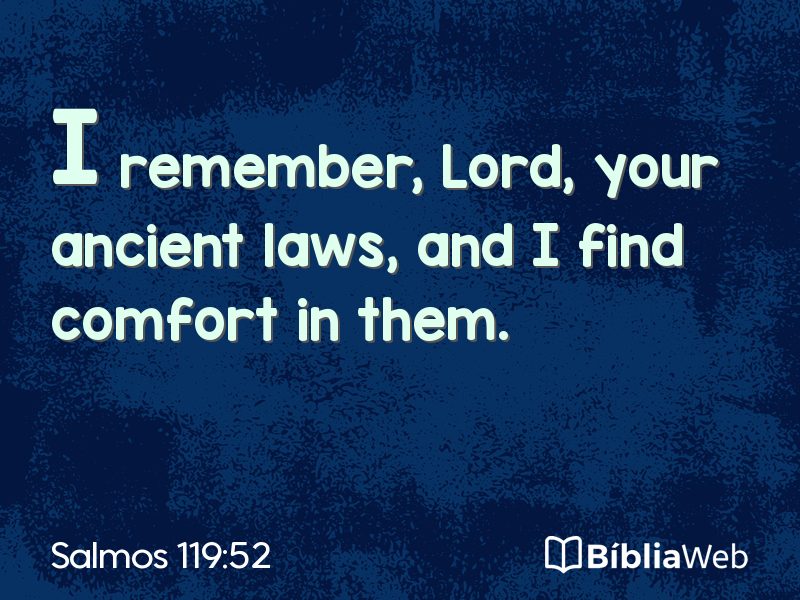 Salmos 119:52 em imagem para compartilhar
