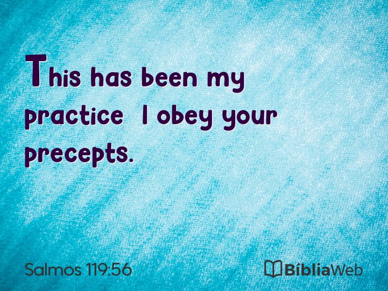 Salmos 119:56 em imagem para compartilhar