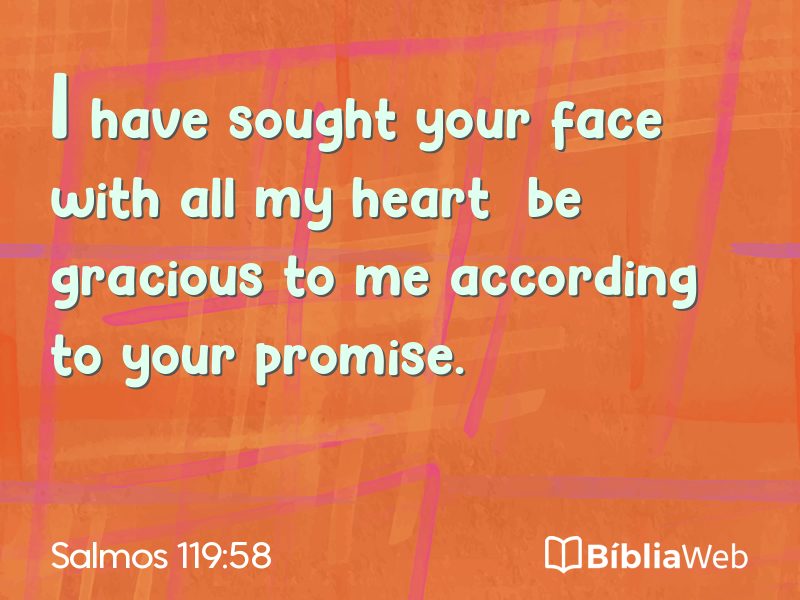 Salmos 119:58 em imagem para compartilhar