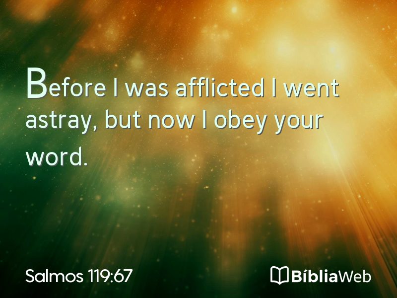 Salmos 119:67 em imagem para compartilhar