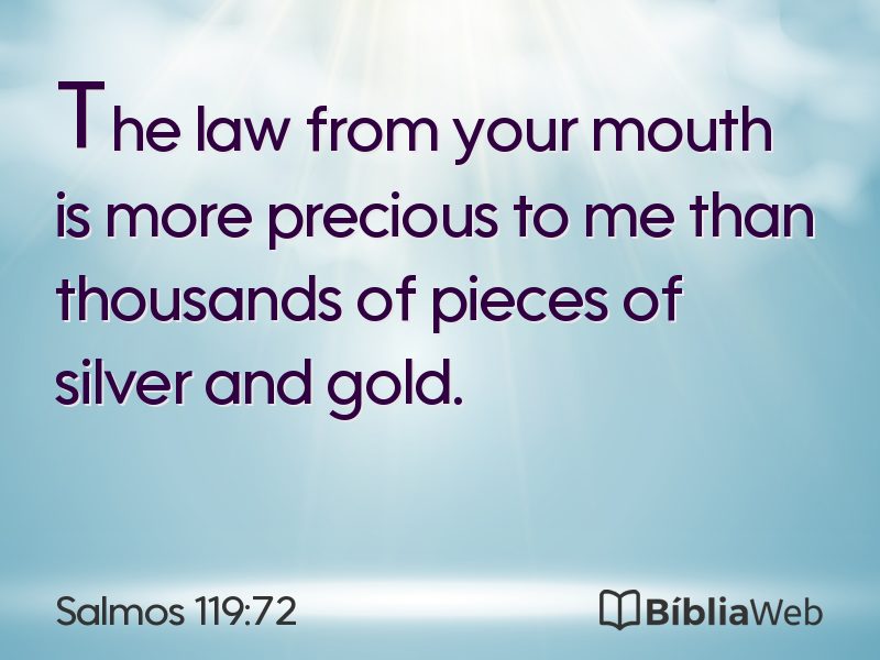 Salmos 119:72 em imagem para compartilhar