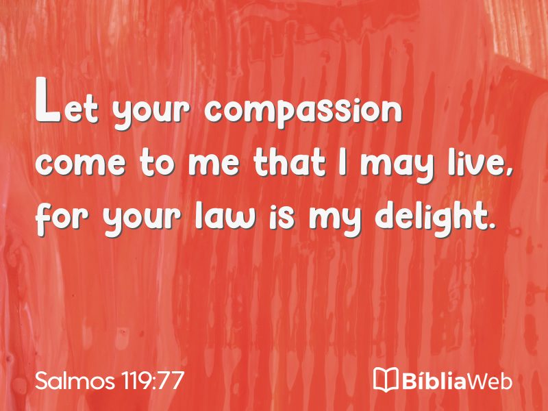 Salmos 119:77 em imagem para compartilhar