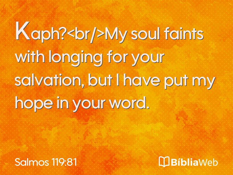 Salmos 119:81 em imagem para compartilhar