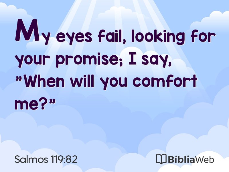 Salmos 119:82 em imagem para compartilhar