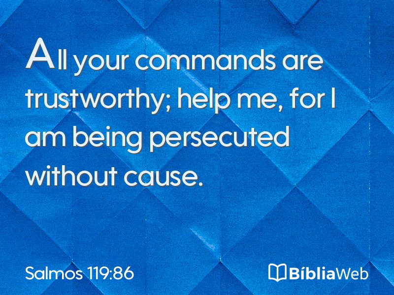 Salmos 119:86 em imagem para compartilhar