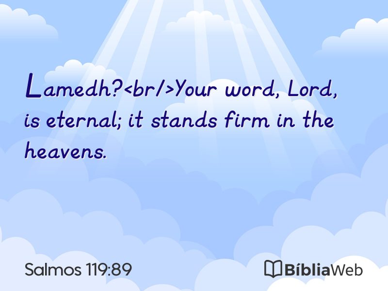 Salmos 119:89 em imagem para compartilhar